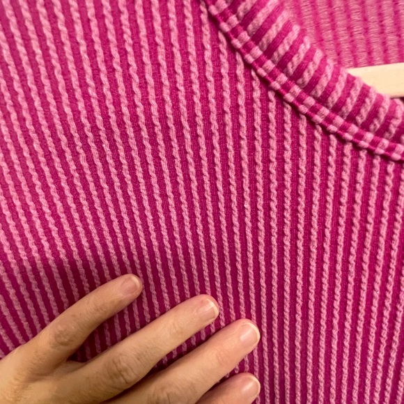 Pink Ribbed Mini Sweater Dress - Picture 2 of 6